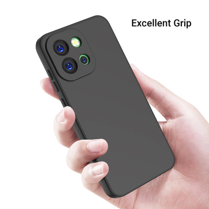 Kapa Matte Protective Lens Flexible Back Cover for OnePlus 13S | Slim Silicone with Soft Lining Shockproof Full Body Bumper Case (Black)