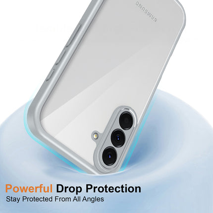 Kapa Hawkeye Clear Slim Tough Back Cover for Samsung Galaxy M36 / F36 5G | Camera Lens Protector Anti Yellow Shockproof Clear Hybrid Case Cover (Grey Sides)