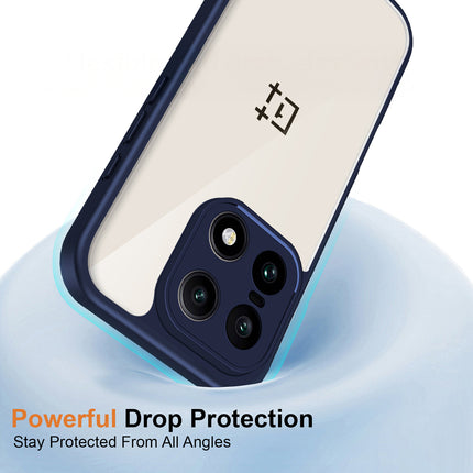 Kapa Hawkeye Clear Slim Tough Back Cover for OnePlus 15 | Camera Lens Protector Anti Yellow Shockproof Clear Hybrid Case Cover (Blue)