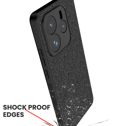 Kapa Soft Full Fabric Protective Back Case Cover for Redmi Note 14 (5G) | Shockproof Slim Hard Anti Slip Back Case (Black)