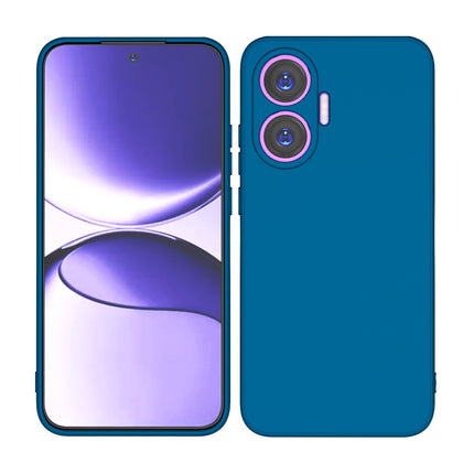 Kapa Matte Protective Lens Flexible Back Cover for Poco F7 5G | Slim Silicone with Soft Lining Shockproof Full Body Bumper Case (Blue)
