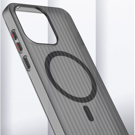 Kapa Wave Magnetic Frosted Grip Back Cover for OnePlus 13S | [MagSafe Compatible] Wireless charging, Slim, Metal Buttons Matte Finish Back Case (Grey) - Mobizang