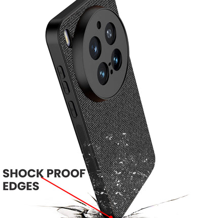 Kapa Soft Full Fabric Protective Back Case Cover for Vivo X300 Pro 5G | Shockproof Slim Hard Anti Slip Back Case (Black)
