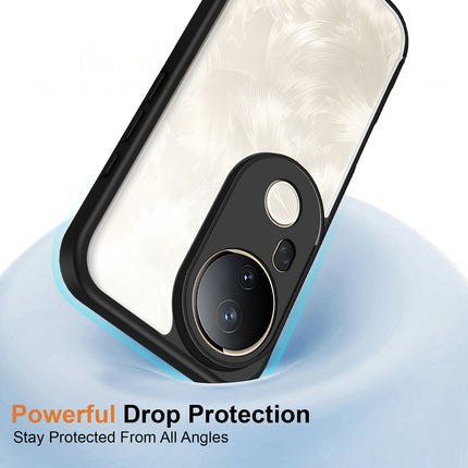 Kapa Hawkeye Clear Slim Tough Back Cover for Vivo T4 Ultra 5G | Camera Lens Protector Anti Yellow Shockproof Clear Hybrid Case Cover (Black)