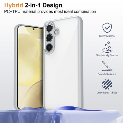 Kapa Hawkeye Clear Back Cover for Samsung Galaxy A36 | Camera Lens Protector Shockproof Slim Clear Case Cover (Grey Sides) - Mobizang
