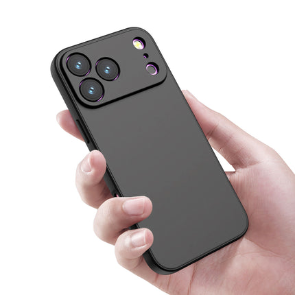 Kapa Matte Protective Lens Flexible Back Cover for Apple iPhone 17 Pro Max | Slim Silicone with Soft Lining Shockproof Full Body Bumper Case (Black) - Mobizang