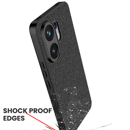 Kapa Soft Full Fabric Protective Back Case Cover for Vivo V60 / V60e / Vivo T4 Pro 5G | Shockproof Slim Hard Anti Slip Back Case (Black)