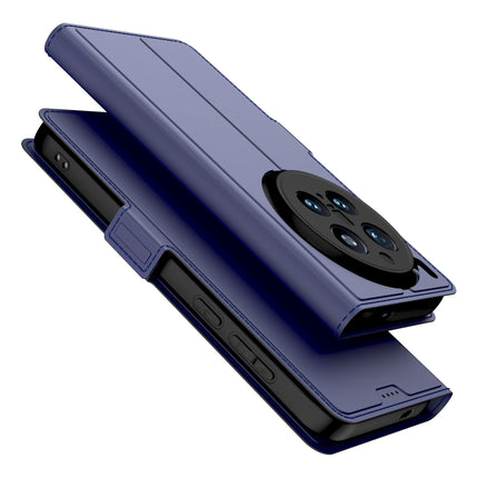 Kapa Noble Slim Magnetic Leather Flip Case Cover for Vivo X300 Pro 5G | Card Holder Stand Flip Wallet Case (Blue)