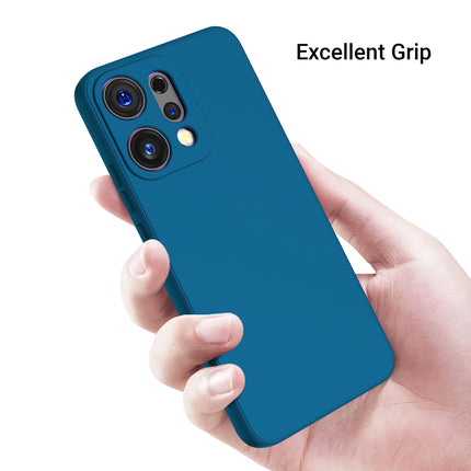 Kapa Matte Protective Lens Flexible Back Cover for Oppo Reno 14 Pro 5G | Slim Silicone with Soft Lining Shockproof Full Body Bumper Case (Blue)