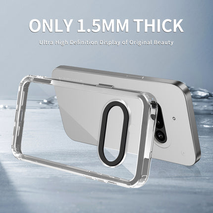 Kapa Warrior Acrylic Clear Back Cover For Nothing Phone 3A 5G | Slim Shockproof [Military Grade Protection] Hybrid Bumper Case (Clear Sides)