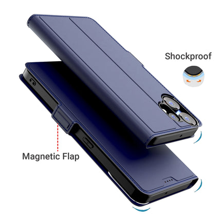 Kapa Noble Slim Magnetic Leather Flip Case Cover for CMF Phone 2 Pro | Card Holder Stand Flip Wallet Case (Blue)