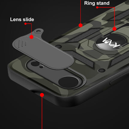Kapa Tank Back Cover for Apple iPhone 17 Air | Inbuilt Ring + Slider Shockproof Lens Protection Bumper Back Case (Black)