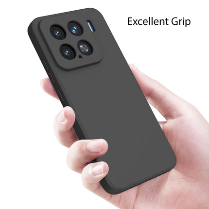 Kapa Matte Protective Lens Flexible Back Cover for Xiaomi 15 5G | Slim Silicone with Soft Lining Shockproof Full Body Bumper Case (Black)