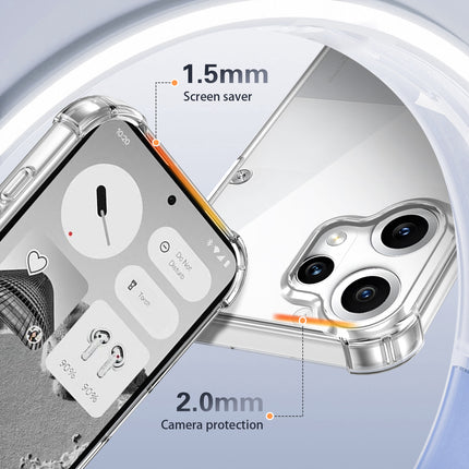Kapa Airbag Armor Back Cover for CMF Phone 2 Pro | Clear Slim Shockproof [Military Grade Protection] Hybrid Bumper Case (Clear)