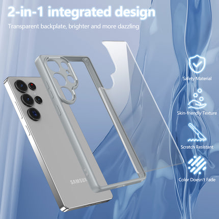 Kapa Hawkeye Clear Back Cover for Samsung Galaxy S25 Ultra | Camera Lens Protector Shockproof Slim Clear Case Cover (Grey Sides) - Mobizang