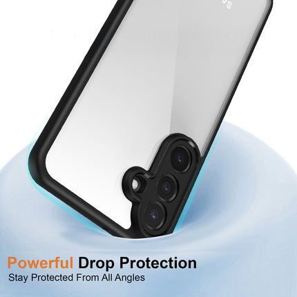 Kapa Hawkeye Clear Slim Tough Back Cover for Samsung Galaxy M56 | Camera Lens Protector Anti Yellow Shockproof Clear Hybrid Case Cover (Black) - Mobizang