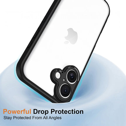 Kapa Hawkeye Clear Slim Tough Back Cover for Apple iPhone 17 | Camera Lens Protector Anti Yellow Shockproof Clear Hybrid Case Cover (Black)