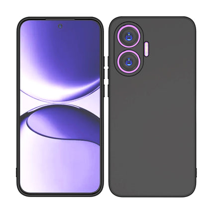Kapa Matte Protective Lens Flexible Back Cover for Poco F7 5G | Slim Silicone with Soft Lining Shockproof Full Body Bumper Case (Black)