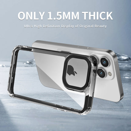 Kapa Warrior Acrylic Clear Back Cover For Apple iPhone 16 Pro Max | Slim Shockproof [Military Grade Protection] Hybrid Bumper Case (Grey Sides) - Mobizang