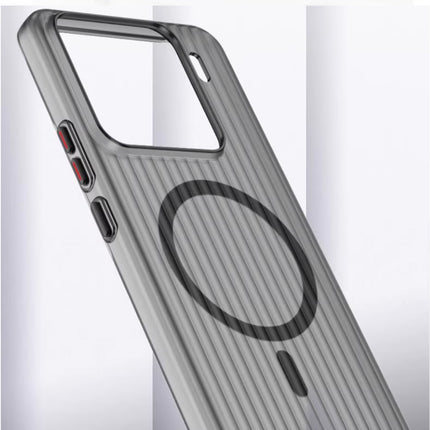 Kapa Wave Magnetic Frosted Grip Back Cover for Xiaomi 15 | [MagSafe Compatible] Wireless charging, Slim, Metal Buttons Matte Finish Back Case (Grey)