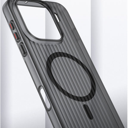 Kapa Wave Magnetic Frosted Grip Back Cover for Oppo Find X9 Pro | [MagSafe Compatible] Wireless charging, Slim, Metal Buttons Matte Finish Back Case (Grey)