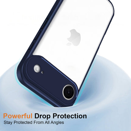 Kapa Hawkeye Clear Slim Tough Back Cover for Apple iPhone 17 Air | Camera Lens Protector Anti Yellow Shockproof Clear Hybrid Case Cover (Blue)
