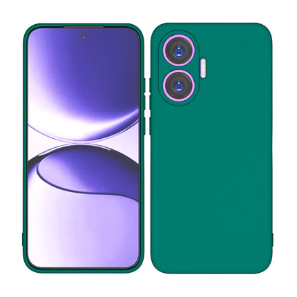 Kapa Matte Protective Lens Flexible Back Cover for Poco F7 5G | Slim Silicone with Soft Lining Shockproof Full Body Bumper Case (Green)
