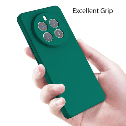 Kapa Matte Protective Lens Flexible Back Cover for Realme 12 Pro / 12 Pro Plus | Slim Silicone with Soft Lining Shockproof Full Body Bumper Case (Green)