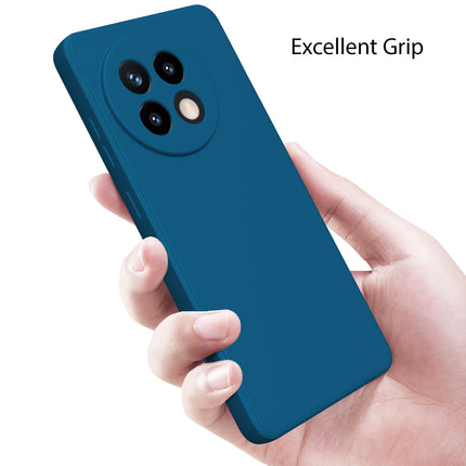 Kapa Matte Protective Lens Flexible Back Cover for OnePlus 13R | Slim Silicone with Soft Lining Shockproof Full Body Bumper Case (Blue)