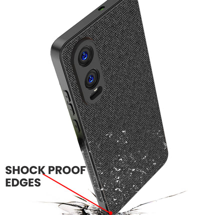 Kapa Soft Full Fabric Protective Back Case Cover for OnePlus Nord CE 4 Lite | Shockproof Slim Hard Anti Slip Back Case (Black)