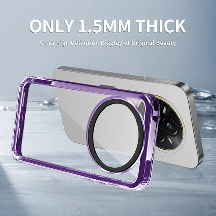 Kapa Warrior Acrylic Clear Back Cover For Realme 14 Pro 5G | Slim Shockproof [Military Grade Protection] Hybrid Bumper Case (Purple Sides)