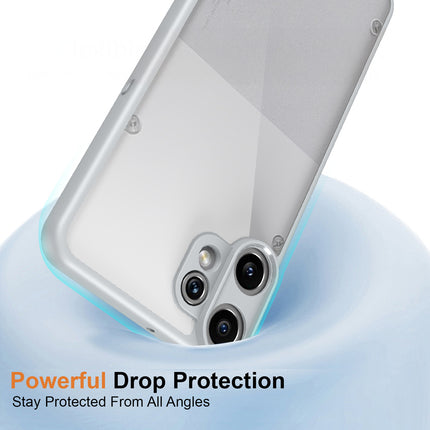 Kapa Hawkeye Clear Slim Tough Back Cover for CMF Phone 2 PRO | Camera Lens Protector Anti Yellow Shockproof Clear Hybrid Case Cover (Grey)