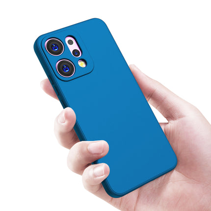 Kapa Matte Protective Lens Flexible Back Cover for Oppo Reno 14 5G | Slim Silicone with Soft Lining Shockproof Full Body Bumper Case (Blue)