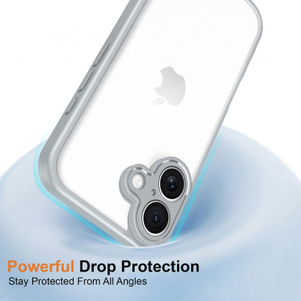Kapa Hawkeye Clear Slim Tough Back Cover for Apple iPhone 17 | Camera Lens Protector Anti Yellow Shockproof Clear Hybrid Case Cover (Grey)