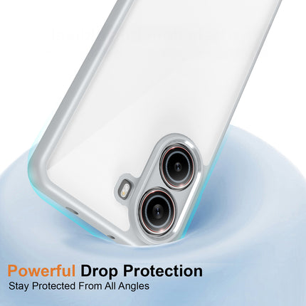 Kapa Hawkeye Clear Slim Tough Back Cover for Poco F7 5G | Camera Lens Protector Anti Yellow Shockproof Clear Hybrid Case Cover (Grey Sides)