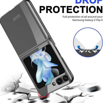 Kapa Phantom Ultra Thin Back Case for Samsung Galaxy Flip6 / Z Flip 6 | Electroplated Edges Full Body Protection Back Cover (Black)