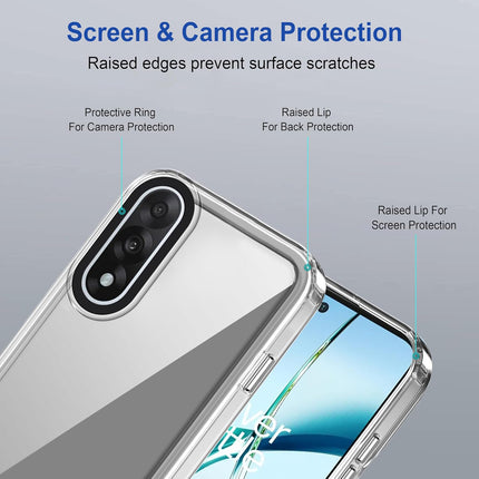 Kapa Warrior Acrylic Clear Back Cover For OnePlus Nord 5 | Slim Shockproof [Military Grade Protection] Hybrid Bumper Case (Clear Sides) - Mobizang