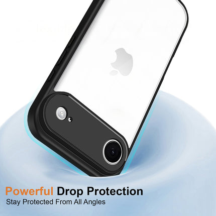 Kapa Hawkeye Clear Slim Tough Back Cover for Apple iPhone 17 Air | Camera Lens Protector Anti Yellow Shockproof Clear Hybrid Case Cover (Black)