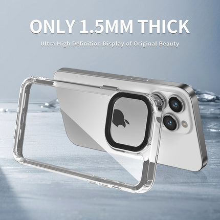 Kapa Warrior Acrylic Clear Back Cover For Apple iPhone 16 Pro | Slim Shockproof [Military Grade Protection] Hybrid Bumper Case (Clear Sides)