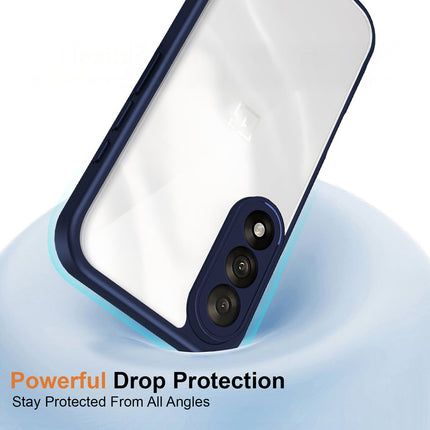Kapa Hawkeye Clear Slim Tough Back Cover for OnePlus Nord 5 | Camera Lens Protector Anti Yellow Shockproof Clear Hybrid Case Cover (Blue Sides)