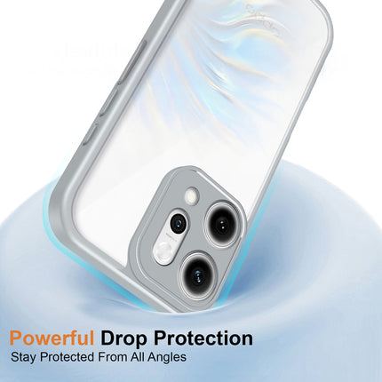 Kapa Hawkeye Clear Slim Tough Back Cover for Oppo Reno 14 Pro 5G | Camera Lens Protector Anti Yellow Shockproof Clear Hybrid Case Cover (Grey) - Mobizang