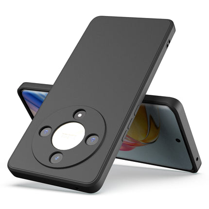 Kapa Matte Protective Lens Flexible Back Cover for Honor X9B (5G) | Slim Silicone with Soft Lining Shockproof Full Body Bumper Case (Black)