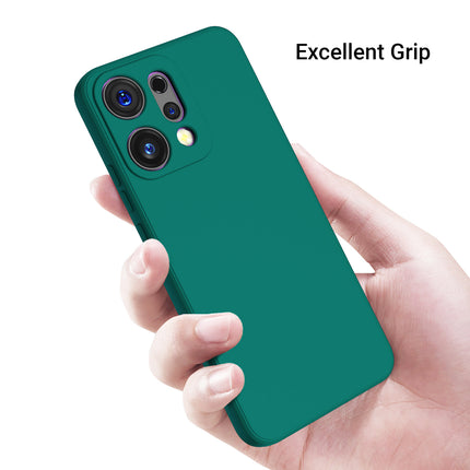 Kapa Matte Protective Lens Flexible Back Cover for Oppo Reno 14 Pro 5G | Slim Silicone with Soft Lining Shockproof Full Body Bumper Case (Green)