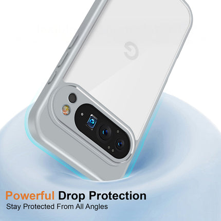 Kapa Hawkeye Clear Slim Tough Back Cover for Google Pixel 10 Pro | Camera Lens Protector Anti Yellow Shockproof Clear Hybrid Case Cover (Grey)