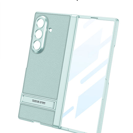 Kapa Leather Case with Stand and Hinge Protection Back Cover for Samsung Galaxy Z Fold7 / Fold 7 | Ultra Thin Full Body Protection Hard Cover (Mint Green)