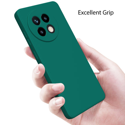 Kapa Matte Protective Lens Flexible Back Cover for OnePlus 13R | Slim Silicone with Soft Lining Shockproof Full Body Bumper Case (Green)