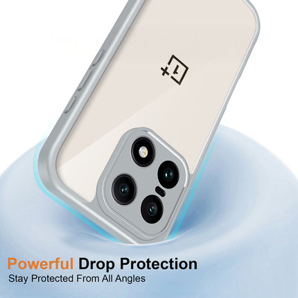 Kapa Hawkeye Clear Slim Tough Back Cover for OnePlus 15 | Camera Lens Protector Anti Yellow Shockproof Clear Hybrid Case Cover (Grey)