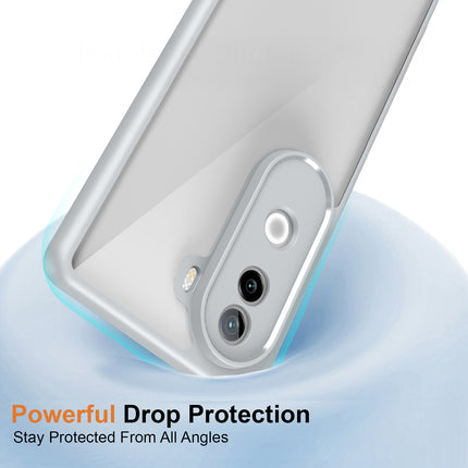 Kapa Hawkeye Clear Back Cover for Vivo V40E / iQOO Z9S | Camera Lens Protector Shockproof Slim Clear Case Cover (Grey Sides) - Mobizang
