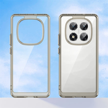 Kapa Unicorn Acrylic Clear Back Cover For Redmi Note 14 Pro (5G) | Slim Shockproof [Military Grade Protection] Hybrid Bumper Case (Grey Sides)