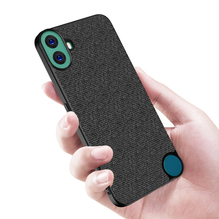 Kapa Soft Full Fabric Protective Back Case Cover for Nothing CMF Phone 1 | Shockproof Slim Hard Anti Slip Back Case (Black)